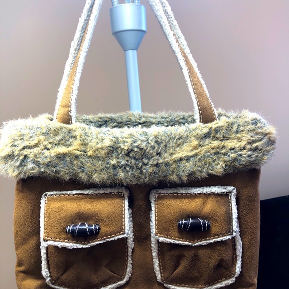Bath & Body works faux fur/suede purse/tote - Picture 3 of 8